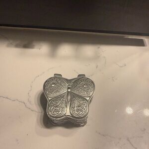Silver Butterfly Decorative Box